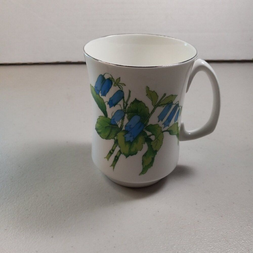 Crown Sterling England Brighton Bluebells Fine Bone China Mug